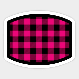 Pink Tartan - Classic Colorful Graphic Stripes Sticker